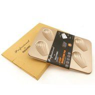 MyLifeUNIT 6 Cup Stainless Steel Madeleine Pan, Non Stick Madeleine Cookie Mold N2