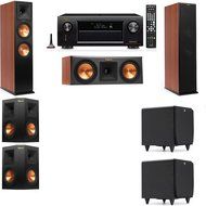 Klipsch RP-280F Tower Speakers CH-RP-250C-SDS12 -5.2-Denon AVR-X4100W
