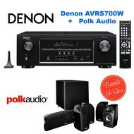 Denon AVRS700W 7.2 Channel Full 4K Ultra HD A/V Receiver with Bluetooth and Wi-Fi + Polk Audio 5.1 TL1600 Speaker...