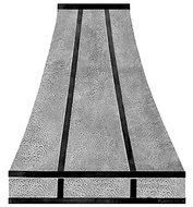 Custom Zinc Exhaust Hood Wall Mount (natural hammered, 48")
