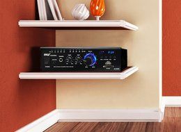 Pyle Home PCAU15A 2 x 15 Watts Mini Power Amplifier with LED Display N20