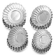 10Pcs Cake Aluminium Alloy Mould Baking Cupcake Egg Tart Mold N3