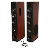 Acoustic Audio TSi550 Bluetooth Powered Floorstanding Tower Multimedia Speakers with Optical Input TSi550D