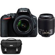 Nikon D5500 Wi-Fi Digital SLR Camera &amp; 18-55mm G VR DX II AF-S Zoom (Black) with 55-200mm G DX AF-S ED Lens +...
