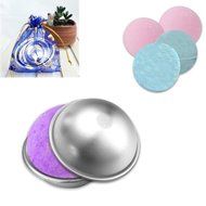 Shopline Aluminum Ball Sphere Bath Bomb Mold Cake Pan Baking Pastry Mould, 1 Ball (Include 2 Pcs) (L(2.561.2inch)) N3