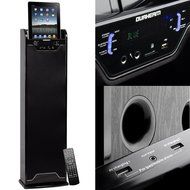 DURHERM Bluetooth Wireless Tower Floor Standing Home Audio Speaker FM SD USB RCA Aux Karaoke Dual Charging Dock...