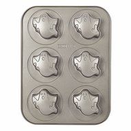 Cake Boss Novelty Nonstick Bakeware 6-Cup Round Cakelette Pan, Gray N15