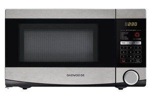 Daewoo - 0.7 Cu. Ft. 700 Watt Compact Countertop Microwave - Stainless Steel