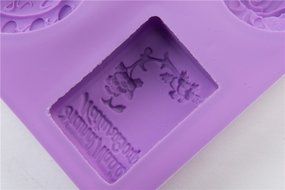 4 Cavity Lovely Handmade DIY Soap Mold Angel Rose Heart for Wedding Party etc N7