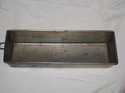 Ekcoloy Silver Beauty Tin Cake Baking Pan / Meat Pate Mold Tureen N2