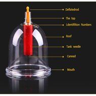 12 Cups Cupping Set Bionmagnetic Chinese Cupping Therapy Set With Pump Vacuum Cupping--Eliminate Fatigue Suction... N2