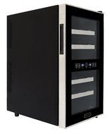 Whynter WC-181DS 18 Bottle Dual Zone Touch Control Wine Cooler, Black with Stainless Steel Trim N7