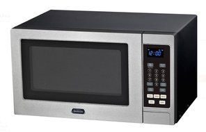 Sunbeam 0.9 Cu Ft Digital Compact Countertop Microwave Oven - Small Footprint - Stainless Steel Face - 900 Watts...