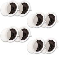 Acoustic Audio SP8c In Ceiling 8" Speaker 4 Pair Pack 2 Way Home Theater 2400 Watt New SP8c-4Pr