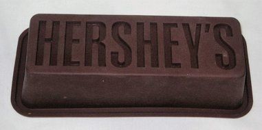 Hershey&#039;s Chocolate 11 x 4 x 3 Inch Silicone Cake Loaf Baking Mold Pan