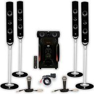 Acoustic Audio AAT1000 Tower 5.1 Speaker System with Bluetooth and 2 Microphones N2