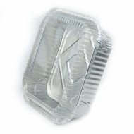 Disposable Aluminum Foil Pans 8&quot; x 8&quot; Square Cake Pan With Dome Lid 5 Sets N5