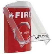 Safety Technology Inc. RED PSH BTN 6517 COVER FIRE - A3W_SF-SS2022F