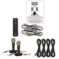 Acoustic Audio AAT1000 Tower 5.1 Speaker System with 2 Mics Powered Sub and 4 Extension Cables N2