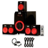 Acoustic Audio AA5180 Home 5.1 Bluetooth Speaker System with Optical Input and 4 Extension Cables
