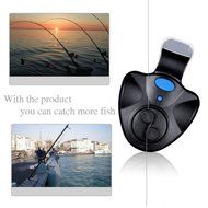Small MINI Electronic Wireless ABS Fish Bite Alarm Sound Running LED Sensitive Mat indicator banding on the rod... N6