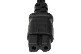 SF Cable, 6 ft 18 AWG 2-Slot Polarized Right Angle Power Cord (IEC320 C7 to NEMA 1-15P)