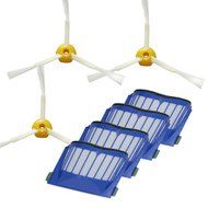 Techypro&reg; 3pcs Side Brush and 4pcs Filter for Irobot Roomba Vacuum Cleaner 585 595 600 620 650 Series
