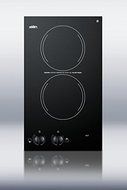 Cooktop Premium Electric Smooth Surface Ceramic Glass Double Burner Kitchen Cookware in Black