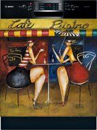 Girls at Cafe Dishwasher Panel N2
