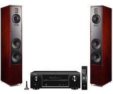 Martin Logan Motion 40 Cherry Floorstanding Speakers with Denon AVR-X3200W A/V Receiver