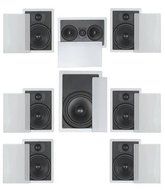 7.1 Home Theater Flush Inwall Speaker Package- Six Inwall 6.5" 2-way Speakers, One Inwall Dual 5.25" 2-way Center...