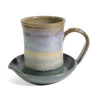 321 Pottery Microwave Bacon Cooker, Turquoise Pearl N2