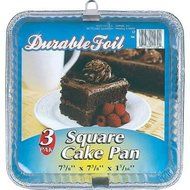 Bulk Buys Cake Pan Square Aluminum 3 Ct - Case of 12