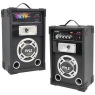 Pyle Pro PSUFM625 Dual 600-Watt Disco Jam Powered 2-Way PA Speaker System Consumer Electronics
