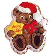 Wilton Bear-y Christmas, Santa Bear, Star Baby Cake Pan (2105-3314, 1998)
