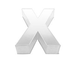14&quot; ALPHABET &quot;X&quot; BIRTHDAY WEDDING ANIVERSARY CAKE TIN