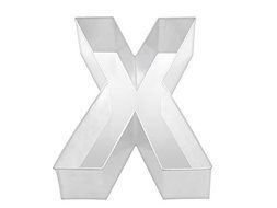 14&quot; ALPHABET &quot;X&quot; BIRTHDAY WEDDING ANIVERSARY CAKE TIN N2
