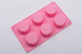 6 Cavity Windmill Shape Cake Chocolate Pudding Jelly Tart Soap Art Craft Resin DIY Mold Heat Resistant N3
