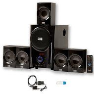 Acoustic Audio AA5160 Home Theater 5.1 Speaker System with USB Bluetooth Optical Input and FM Tuner