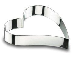 LACOR 68311 HEART FRAME CAKE RING 10x4 CM. STNLS