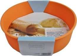 Casabella Round Cake Baking Pan Silicone Orange