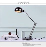 Retro European iron decorative LED lamp, high-grade business office Home Furnishing bedroom lamp (Black) N9