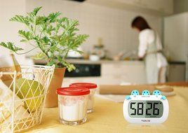 LBRNO Kitchen Gadgets Smiling Face Shower Timer Digital Kitchen Timer Count down Timer - Green N2