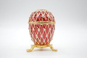 Unique Rhninestone Faberge egg wedding Desktop Ornaments Pewter alloy