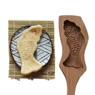 D-Sun Wooden Wooden Baking Mold for Fish Peach Lotus (Lotus)