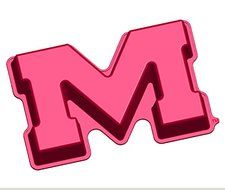 NCAA Mississippi Old Miss Rebels M Cake Pan with Stand, One Size, Red