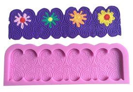 GogoForward Heart Lace Embossed Silicone Fondant Mould Cake Decor N5