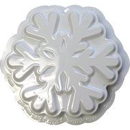 CK Products 49-4080 Plastic Snowflake Cake Pan, White