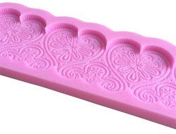 GogoForward Heart Lace Embossed Silicone Fondant Mould Cake Decor N6