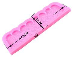 GogoForward Heart Lace Embossed Silicone Fondant Mould Cake Decor N7